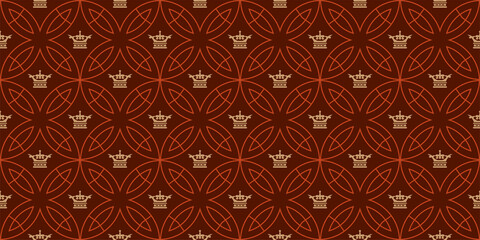 Stylish background pattern in royal style. Seamless wallpaper texture
