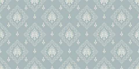 Vintage background pattern with floral ornaments. Seamless wallpaper texture.
