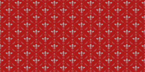 Vintage background pattern. Decorative elements on a red background. Seamless wallpaper texture