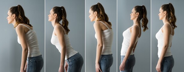 Before After Abdominal Body Posture Training