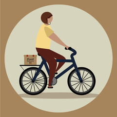 Food delivery by bicycle