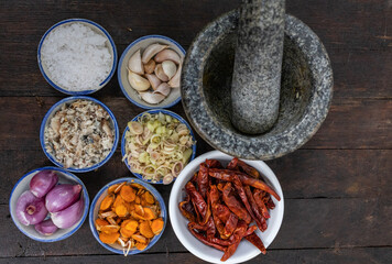 Thai Herbs and Spices for cooking Thai food and curry