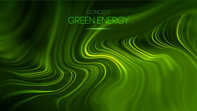 Green Energy Concept. Vector Green Technology Background. Futuristic Vector Illustration.