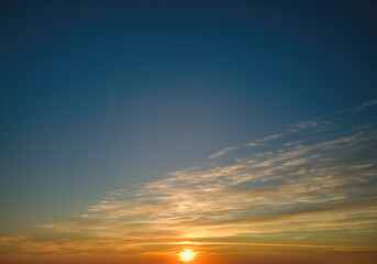 Fototapeta na wymiar Epic Sunsets - OcuDrone Aerial Sky Images