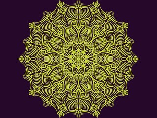 Mandala decoration ornament, isolated design element background. Tribal ethnic fashion motif for paper, textile, cloth fabric print. Digital art illustration