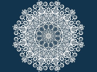 Mandala decoration ornament, isolated design element background. Tribal ethnic fashion motif for paper, textile, cloth fabric print. Digital art illustration