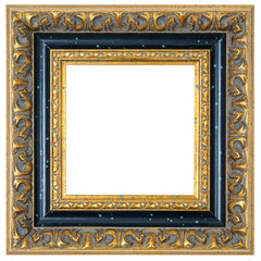 Black, square frame on white background