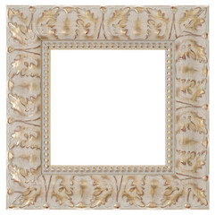 .Gold, square frame.