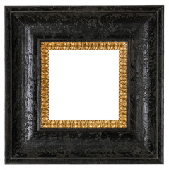 Black, square frame on white background