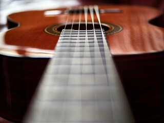 acoustic guitar close up