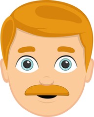 Vector illustration of emoticon of a man's face