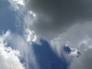 Naklejka na ściany i meble time lapse of clouds blue and white