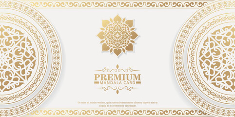 Luxury white mandala background concept