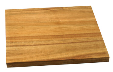 wooden chop board isolated on white background