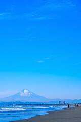 【神奈川県 江ノ島】湘南の海と富士山