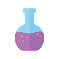 chemistry beaker laboratory science flat style