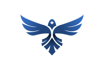 rising eagle illustration vector. bird logo.