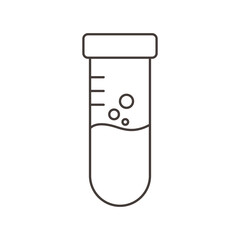 chemistry laboratory test tube science line style