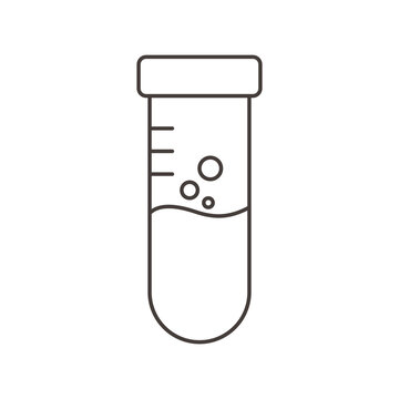 test tube with bubbles outline clip art preview