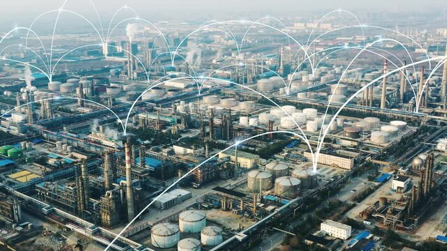 Smart factory concept. Communication network. INDUSTRY4.0