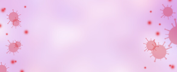 multi spreading of biological cell on purple gradient color background for world cancer day healthcare and prevention of illness concept