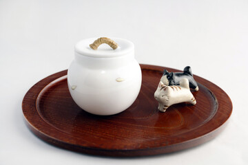 旅行用の小さな茶葉入れ