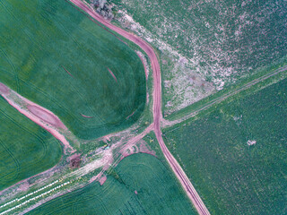 Fototapeta na wymiar aerial country roads