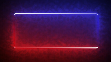 Colorful of red and blue rectangle light blaze abstract effect in black background