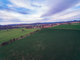 Fototapeta na wymiar Aerial over the Farm