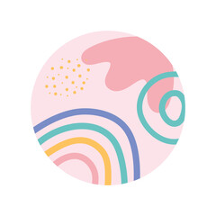 highlight cover shapes abstract color lines decoration