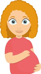 Vector illustration of a pregnant woman