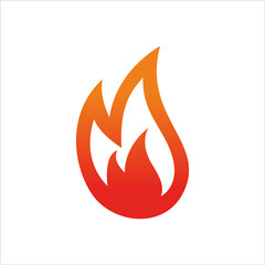 Red fire abstract logo vector.