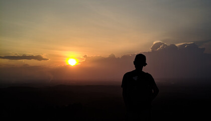 Fototapeta premium Try not to miss the evening sun, its free beauty only comes briefly.