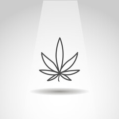 Cannabis icon, marijuana leaf icon, marijuana leaf simple plant icon
