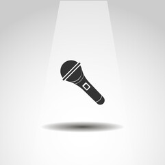 microphone for singing icon, microphone simple music icon