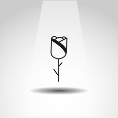 Rose icon, love Rose simple icon