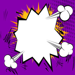 Comic book background with colored explosion effect and space for text. Vector illustration.