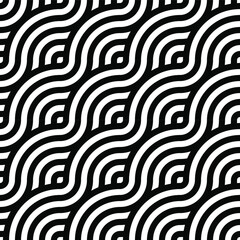 Abstract retro seamless linear pattern for packaging, merchandise, advertising etc.