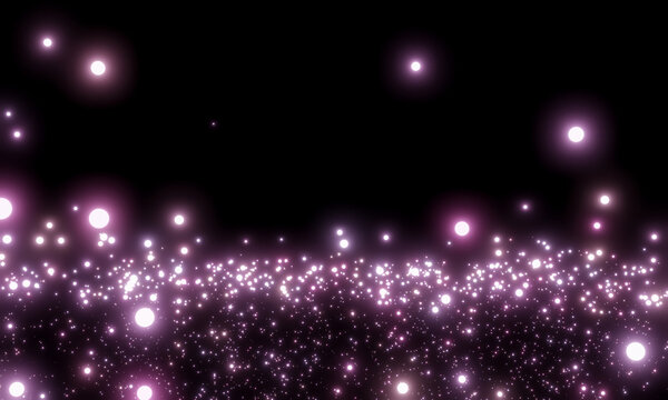 3D rendered abstract pink shiny particles