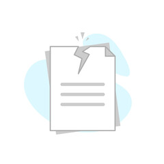 document file has been corrupted concept illustration flat design icon, sign, symbol. stock vector eps10. simple and modern style graphic element for landing page, empty state ui, infographic, etc