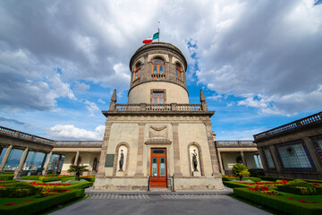 Chapultepec Castle was built in 1864 with Neoclassical style on Chapultepec Hill in Mexico City CDMX, Mexico. The castle was the residence of Emperor Maximilian I during the Second Mexican Empire. 