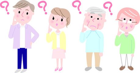 男女親子並んで？のポーズ