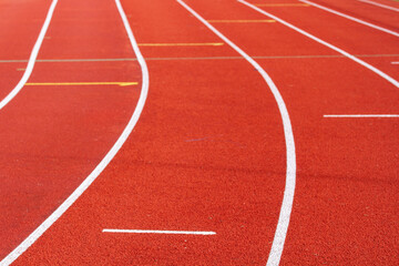 path for runners. racetrack on outdoor stadium. healthy sports life.