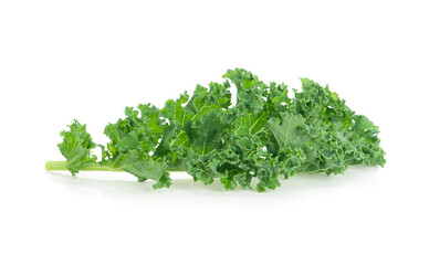 Obraz premium Kale leaf salad vegetable isolated on white background