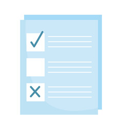 voting ballot check mark election democracy white background