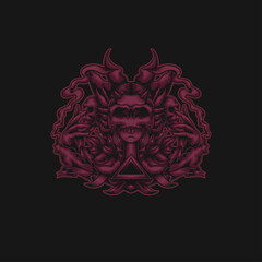 Devil worshiper illustration