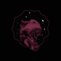 Space Dinosaur illustration