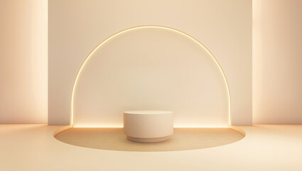 Mock up podium for product presentation, 3d render, 3d illustration