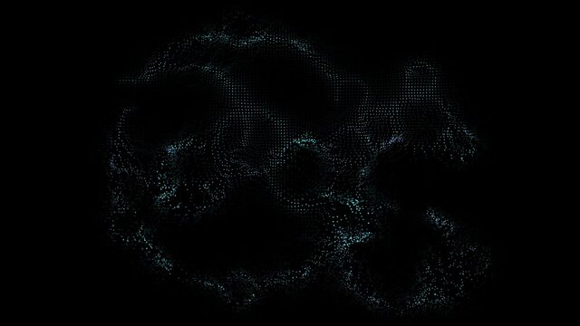 futuristic abstract power block chain digital big data processing nano technology smart powerful energy