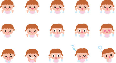 あかちゃんのポジティブ表情色々セット